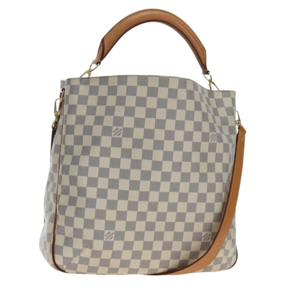 Louis Vuitton Soffi Damier Ebene White Canvas Handbag